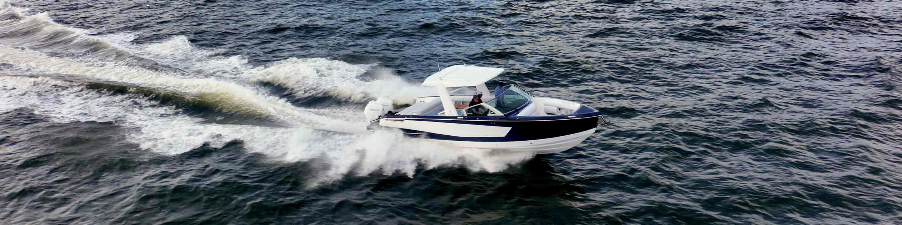 An Aviara boat running on the water