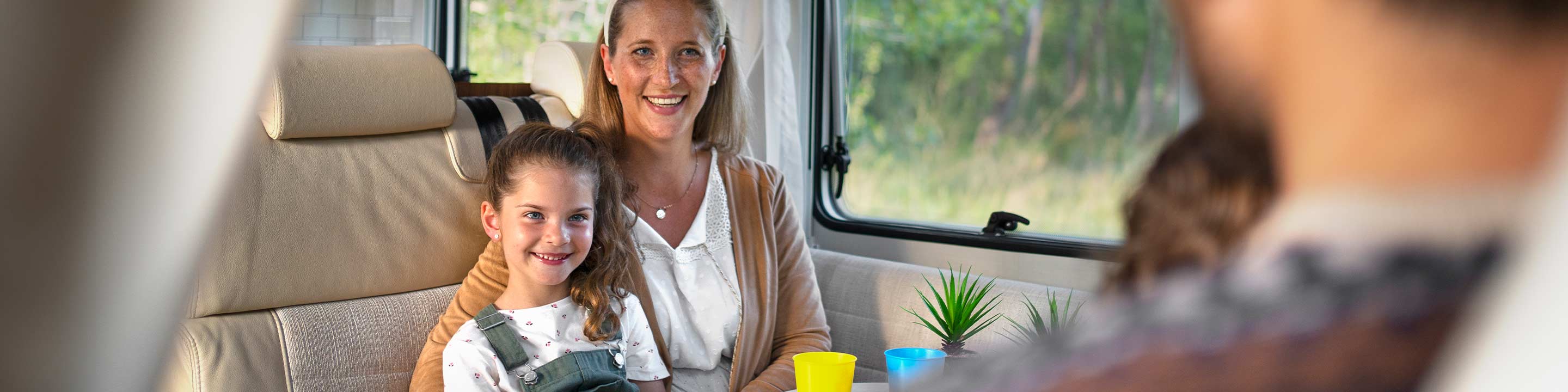 Family on an RV